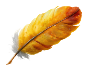 Captivating golden feather nature artistic concept