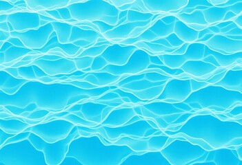 Obraz premium Seamless ocean blue linen texture border with wavy water effect, perfect for summer coastal designs, wash, ripple