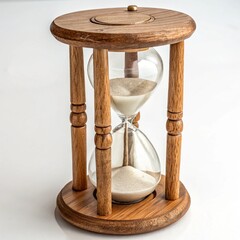 hourglass on white background