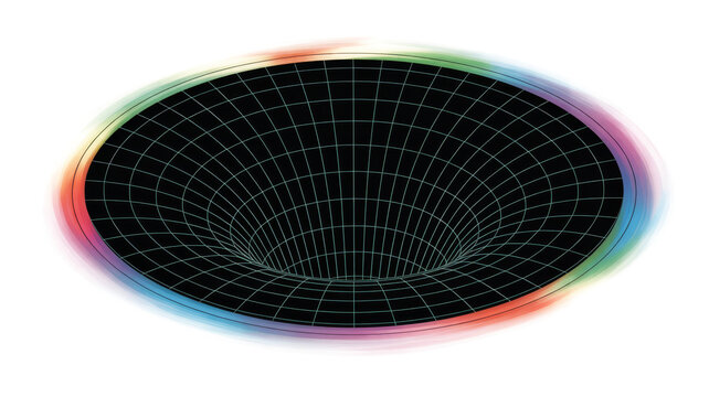 colorful black hole with grid clip art preview
