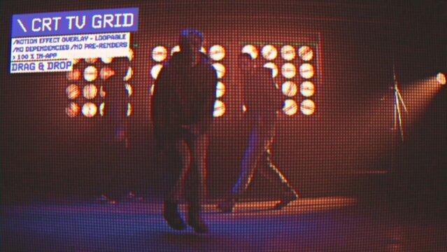 CRT TV Screen Procedural Motion Effect: VHS, VCR, Retro CRT, Old TV Filter