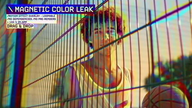 Magnetic Color Leak Procedural Motion Effect: VHS, VCR, Retro CRT, Old TV Filter