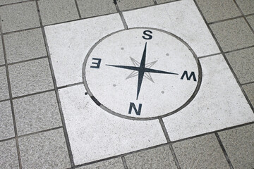 compass on the road