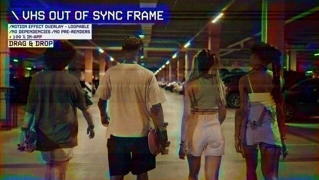 VHS Out Of Sync Frame Procedural Motion Effect: VHS, VCR, Retro CRT, Old TV Filter