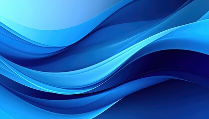 Abstract blue waves flow in a gradient, evoking depth and fluidity