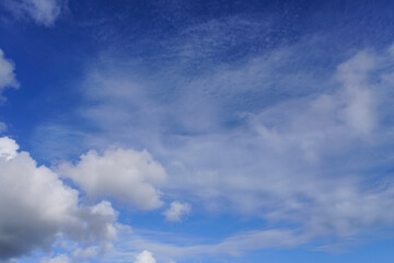 Sky clouds, Background nature sky cloud blue paronama web cloudy summer season day, light beauty horizon spring brigth gradient calm abstract backdrop air nature view wallpaper landscape environment.