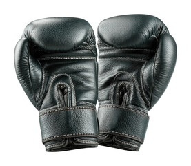 Boxing gloves in action sports arena equipment competitive environment view