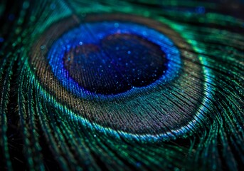Obraz premium peacock feather close up