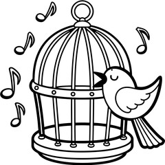 Fototapeta premium birds in cage