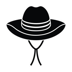Classic gardener s wide brimmed hat silhouette ideal for outdoor activities and gardening themes