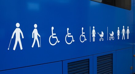Accessible Transportation Inclusive Design Pictograms on Public Transit