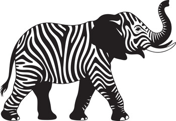 Obraz premium Majestic Elephant Silhouette VectorElephant SVG Cut File for Cricut & LaserWalking Elephant Jungle Wildlife ClipartTribal Elephant Design for Tattoo or Wall ArtAfrican Elephant Outline for Pri