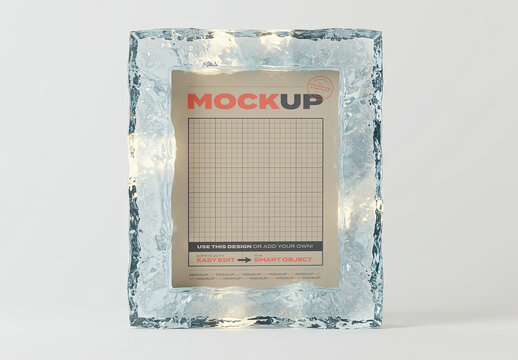 Ice Frame Poster Image Mockup
