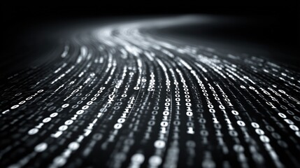 Binary Code Digital Data Stream Technology Concept Background