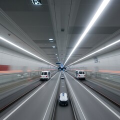 Fototapeta premium Subterranean Network of Autonomous Transport