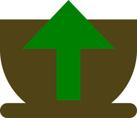 arrow upload green