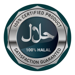 Halal logo. halal badge, round stamp and vector logo. halal sign design