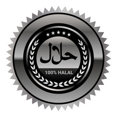 Halal logo. halal badge, round stamp and vector logo. halal sign design
