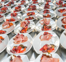 catering food on a table