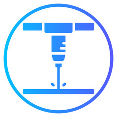laser cutting gradient icon