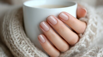 Natural Elegance: Simple Clean Nails with Subtle Care

