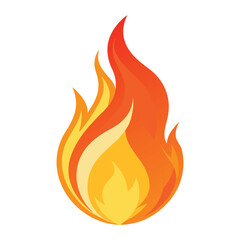 Fire flame icon isolated on white background vector illustration