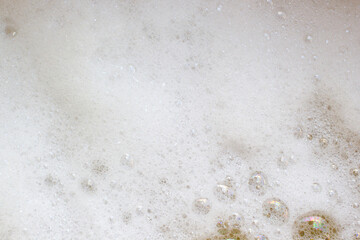 White soap foam or shampoo Soap foam texture background