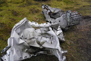 B29 OVEREXPOSED Crash Site, The Peak District, England – June 8 2022: Crashed B-29 Superfortress...