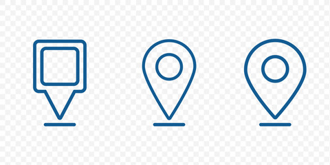 map pin vector logo template, locator icon . Unique Navigation Pin Set for Designers . eps 10 