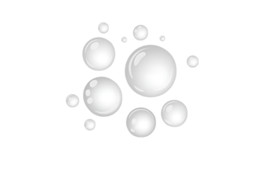 White spheres on black background bubbles glossy