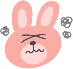 표정 가득 귀여운 토끼 캐릭터 스티커 © 주영 박