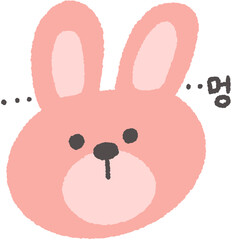 표정 가득 귀여운 토끼 캐릭터 스티커 © 주영 박