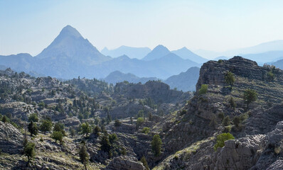 The magnificent texture and landscapes of the Gidengelmez Geography Antalya Turkiye