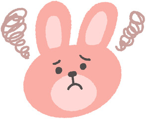 표정 가득 귀여운 토끼 캐릭터 스티커 © 주영 박