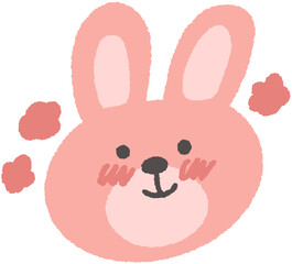 표정 가득 귀여운 토끼 캐릭터 스티커 © 주영 박