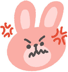 표정 가득 귀여운 토끼 캐릭터 스티커 © 주영 박