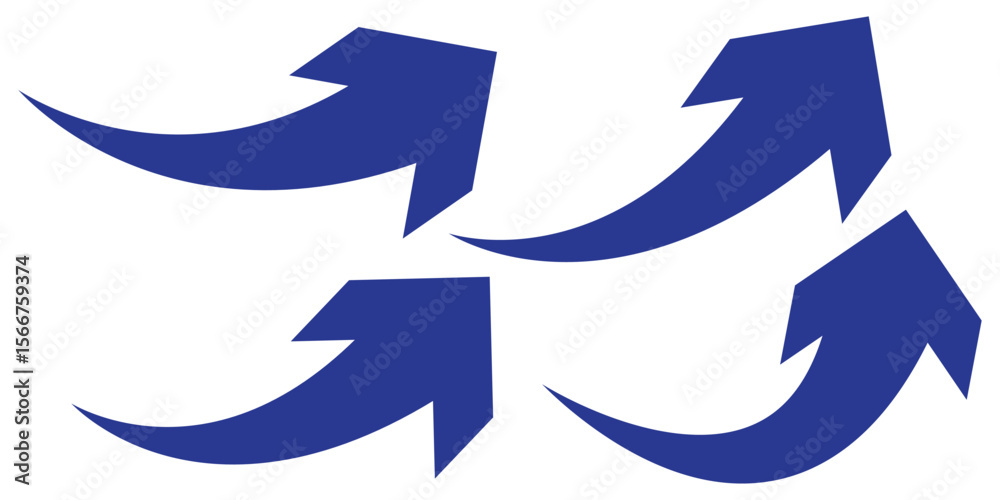 Canvas Prints curved arrow icons. curved arrows set. arrow symbol collection. vector