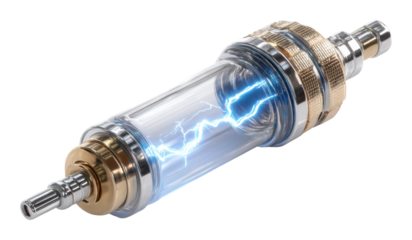 Electric energy flow in transparent valve industrial dynamic concept