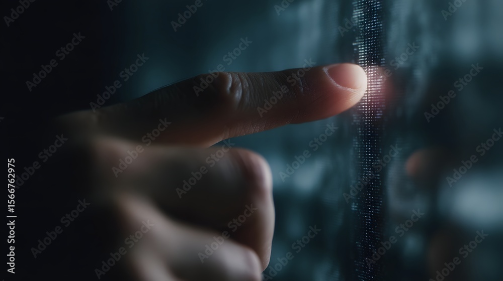 Poster hand unlocking encrypted user interface with flick gesture
