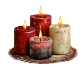 Relaxing candle light arrangement home still life cozy ambiance warm vibes