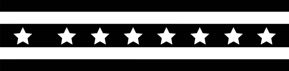 Obraz premium Black and white graphic design with multiple white stars on a black background vector