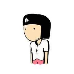 Cartoon illustration of female