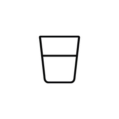 Monochrome Half-Filled Glass