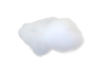 Soap foam with lots of bubbles on transparent background 