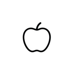 Monochrome Apple Outline Icon