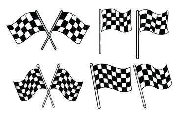 Racing Checkered Flag Vectors