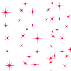 Red stars vector pattern on white background for Christmas design and decoration