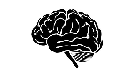 Human brain vector, Brain illustration, Brain icon, Medical brain vector, Neuroscience vector, Brain anatomy, Brain sketch, Vector brain diagram, Brain outline, Brain side view, Brain silhouette, Brai
