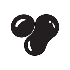 Jelly Bean Silhouette Vector icon illustration sign symbol