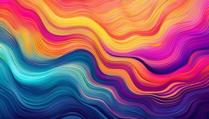 vibrant and colorful background with wavy lines